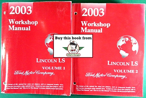 [LIN2003FCS12872A/2] 2003 Ford Lincoln LS Original OEM Factory Shop Repair Service Workshop Manual 2 Vol Set