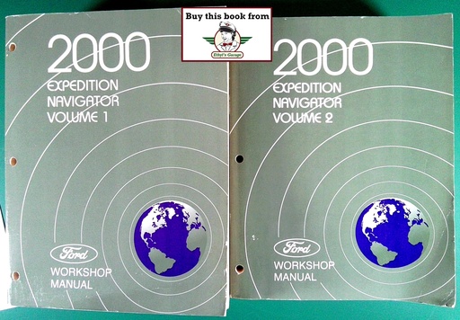 [FCS-12561-00-1A/2] 2000 Ford Expedition, Lincoln Navigator OEM Factory Shop Repair Service Workshop Manual Complete 2 Vol. Set