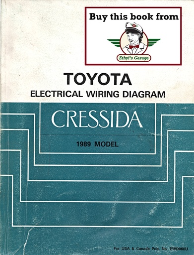 [TOY1989EWD060UA] 1989 Toyota Cressida OEM Electrical Wiring Diagram Manual