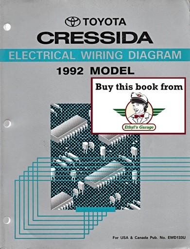 [TOY1992EWD133UA] 1992 Toyota Cressida OEM Electrical Wiring Diagram Manual