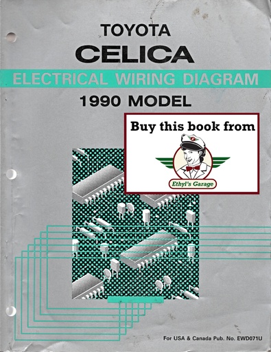 [TOY1990EWD071UA] 1990 Toyota Celica OEM Electrical Wiring Diagram Manual