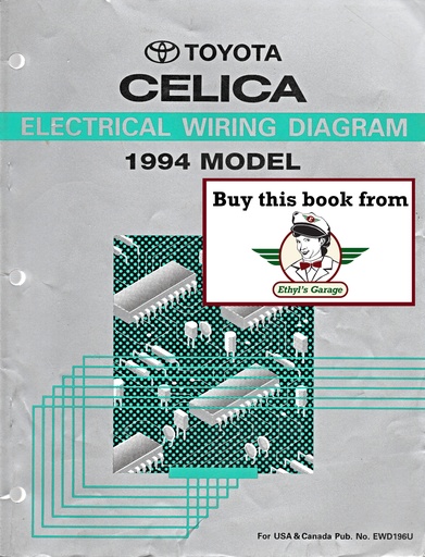 [TOY1994EWD196UA] 1994 Toyota Celica OEM Electrical Wiring Diagram Manual