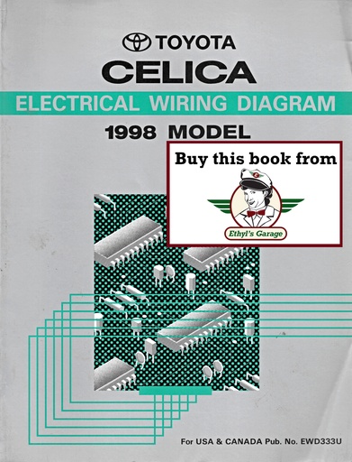 [TOY1998EWD333UA] 1998 Toyota Celica OEM Electrical Wiring Diagram Manual