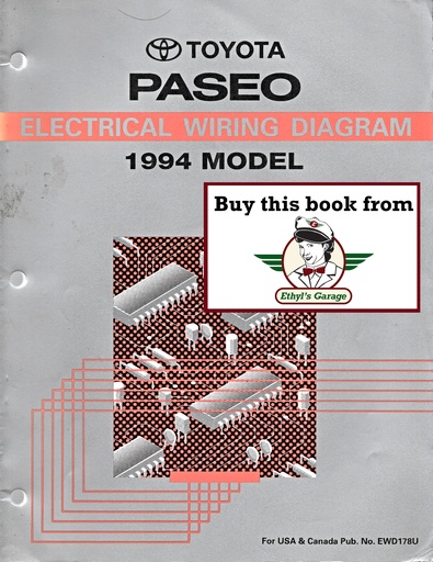 [TOY1994EWD178UA] 1994 Toyota Paseo OEM Electrical Wiring Diagram Manual