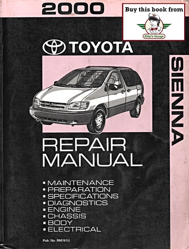 [TOY2000RM701UA] 2000 Toyota Sienna OEM Shop Service Repair Manual