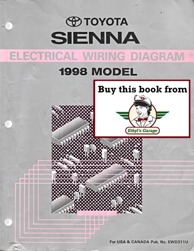 [TOY1998EWD311UA] 1998 Toyota Sienna OEM Shop Service Repair Electrical Wiring Diagram Manual