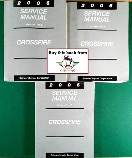 [MOP20068027006036A/3] 2006 Chrysler Crossfire Original OEM Factory Shop Repair Maintenance Service Manual Complete 3 Vol. Set