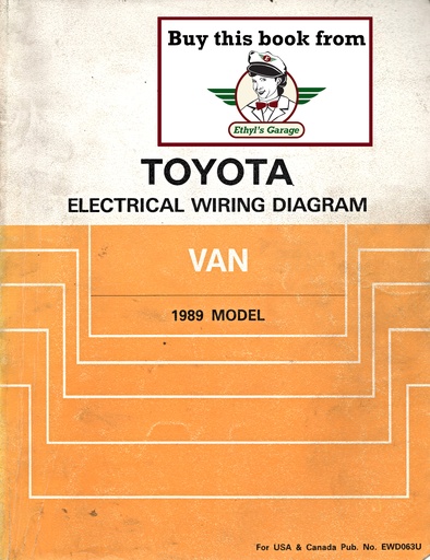[TOY1989EWD063UA] 1989 Toyota Van OEM Shop Service Repair Electrical Wiring Diagram Manual