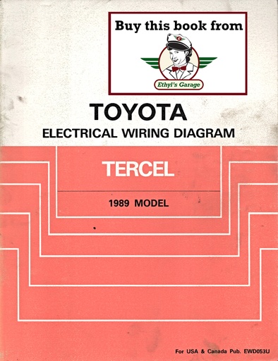 [TOY1989EWD053UA] 1989 Toyota Tercel OEM Electrical Wiring Diagram Manual