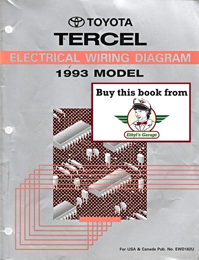 [TOY1993EWD162UA] 1993 Toyota Tercel OEM Electrical Wiring Diagram Manual