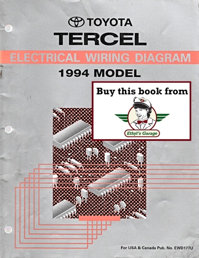 [TOY1994EWD177UA] 1994 Toyota Tercel OEM Electrical Wiring Diagram Manual