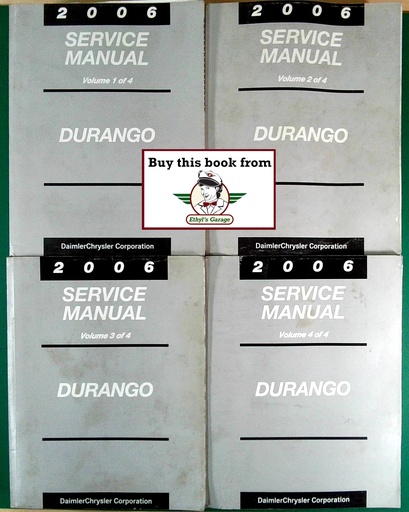 [MOP2006813700658A/4] 2006 Dodge Durango Shop Repair Maintenance Service Manual 4 Vol. Set