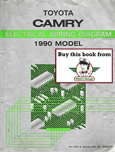 [TOY1990EWD073UA] 1990 Toyota Camry Factory Electrical Wiring Diagram Manual