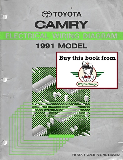 [TOY1991EWD093UA] 1991 Toyota Camry OEM Shop Service Repair Electrical Wiring Diagram Manual