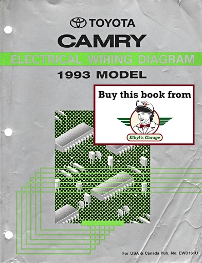 [TOY1993EWD161UA] 1993 Toyota Camry OEM Electrical Wiring Diagram Manual