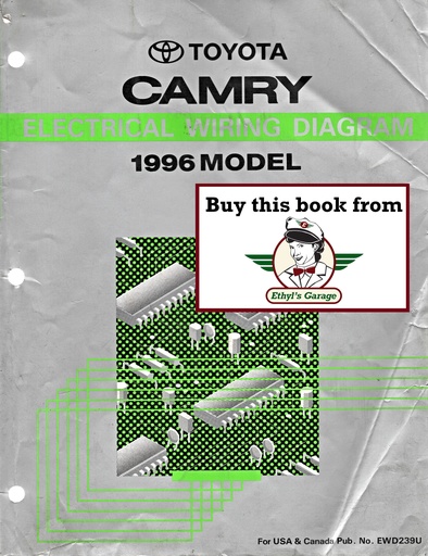 [TOY1996EWD239UA] 1996 Toyota Camry OEM Shop Service Repair Electrical Wiring Diagram Manual