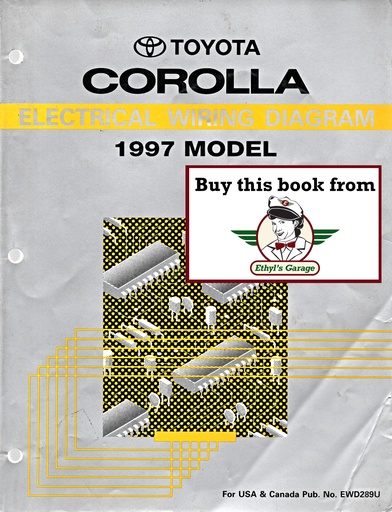 [TOY1997EWD289UA] 1997 Toyota Corolla AE101 AE102 OEM Electrical Wiring Diagram Manual