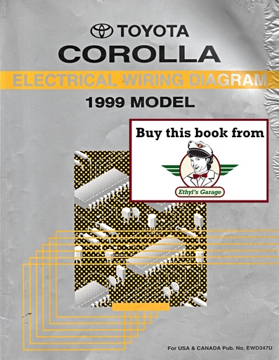 [TOY1999EWD347UA] 1999 Toyota Corolla ZZE110 OEM Electrical Wiring Diagram Manual