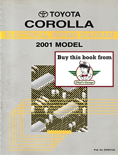 [TOY2001EWD412UA] 2001 Toyota Corolla ZZE110 OEM Shop Service Repair Electrical Wiring Diagram Manual