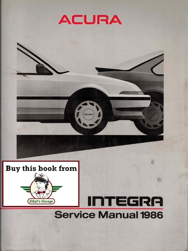 [HON198661SD200A] 1986 Acura Integra RS LS Original OEM Factory Shop Maintenance Repair Service Manual
