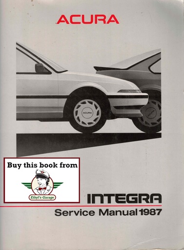 [HON198761SD201A] 1987 Acura Integra RS LS Original OEM Factory Shop Maintenance Repair Service Manual