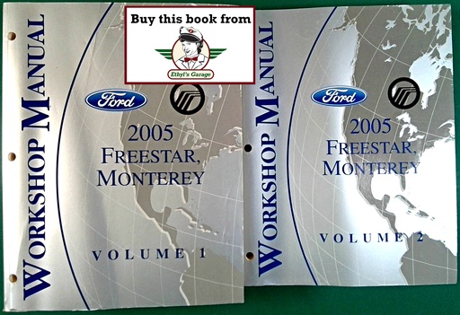 [FOR2005FCS1224905A/2] 2005 Ford Freestar Mercury Monterey Original OEM Factory Shop Service Workshop Repair Manual 2 Vol Set