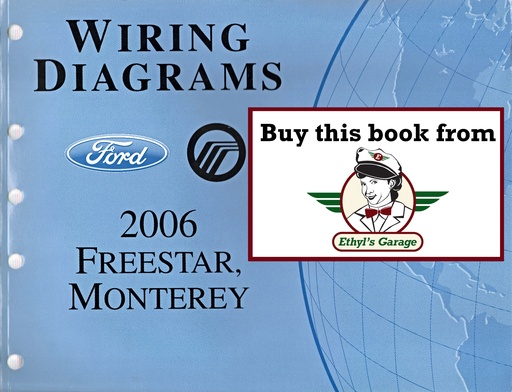 [FOR2006FCS1225506A] 2006 Ford Freestar Mercury Monterey Electrical Wiring Diagrams Shop Service Repair Manual