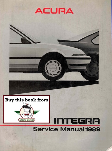[HON198961SD203A] 1989 Acura Integra RS LS Original OEM Factory Shop Maintenance Repair Service Manual