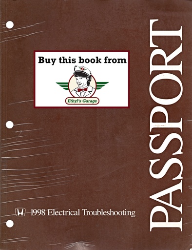 [HON199861S3L00ELA] 1998 Honda Passport Electrical Troubleshooting Manual ETM w/Wiring Diagrams