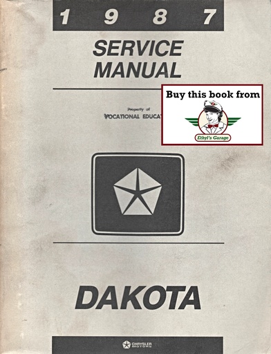 [DOD1987813707010A] 1987 Dodge Dakota Pickup Shop Repair Service Manual