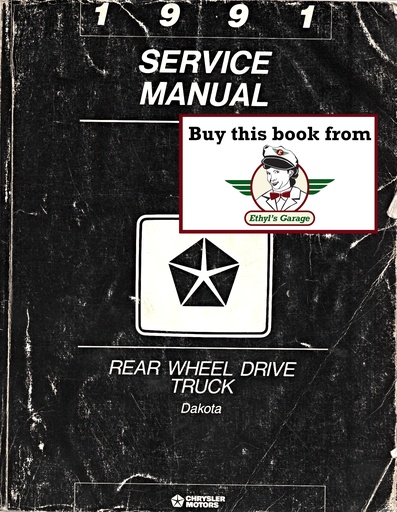 [DOD1991813701110A] 1991 Dodge Dakota Pickup RWD Shop Repair Service Manual