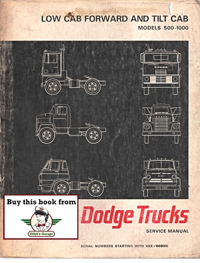 [DOD1967813707351A] 1967 Dodge Low Cab Forward and Tilt Cab Shop Repair Service Manual