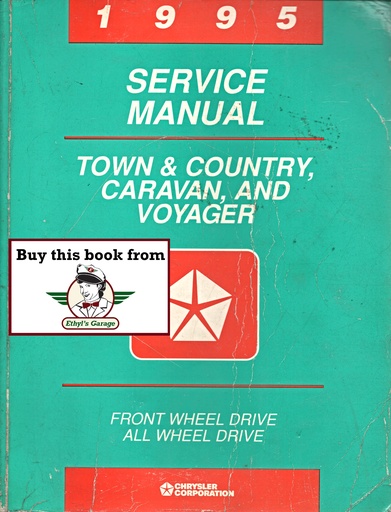 [MOP1995813705105A] 1995 Chrysler Town & Country, Dodge Caravan, & Plymouth Voyager Original OEM Shop Repair Maintenance Service Manual