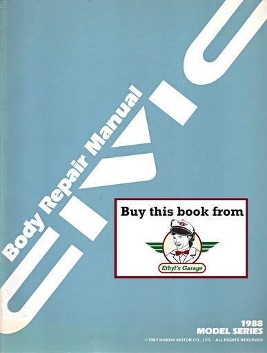 [HON198861SH330A] 1988 Honda Civic Body Repair Service Manual BRM