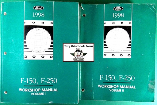 [FCS12272981A/2A] 1998 Ford F-150, F-250 Pickup Factory Workshop Repair Service Manual Complete 2 Vol. Set