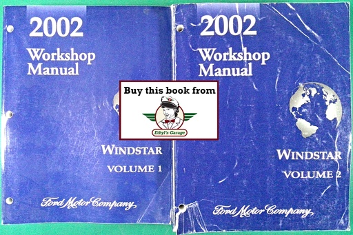 [FOR2002FCS1224902A/2] 2002 Ford Windstar Original OEM Factory Shop Service Workshop Repair Manual 2 Vol Set