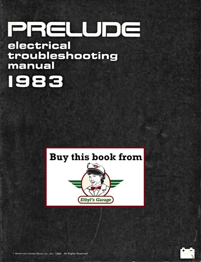 [HON198361SB000ELA] 1983 Honda Prelude Electrical Troubleshooting Manual ETM
