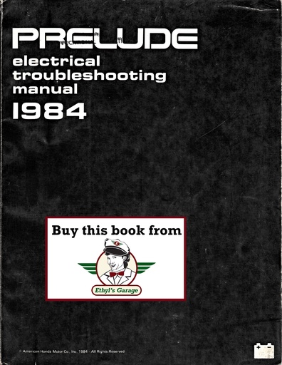 [HON198461SB001ELA] 1984 Honda Prelude Electrical Troubleshooting Manual ETM