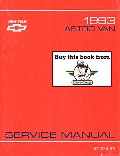 [CH1993ST37293A] 1993 Chevrolet Astro M/L Van Service Shop Manual