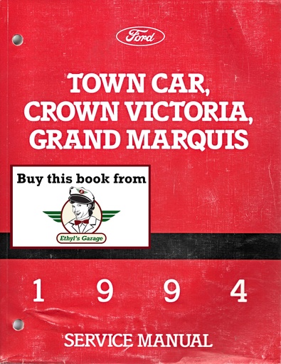 [FOR1994FPS1219194A] 1994 Lincoln Town Car, Ford Crown Victoria, Mercury Grand Marquis Original OEM Factory Shop Repair Service Manual