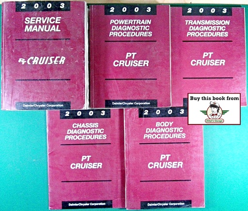 [MOP20038137003061A/5] 2003 Chrysler PT Cruiser Shop Repair Maintenance Service Manuals Complete 5 Vol. Set