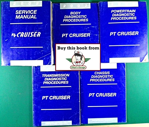 [CHR2002813700261A/5] 2002 Chrysler PT Cruiser Shop Repair Maintenance Service Manuals Complete 5 Vol. Set