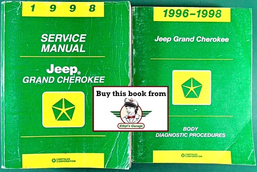 [JEE1998813708147A/2] 1998 ZJ Jeep Grand Cherokee Shop Repair Maintenance Diagnostic Service Manuals 2 Vol. Set