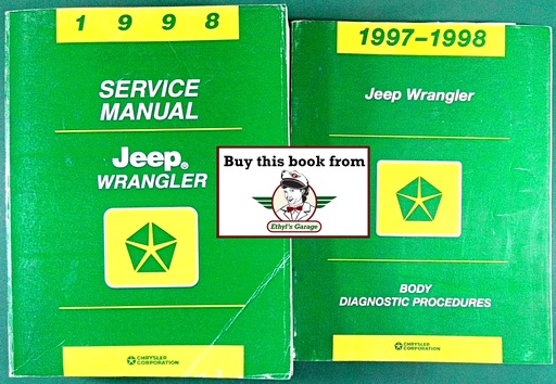 [JEE1998813708148A/2] 1998 Jeep Wrangler TJ Factory Shop Repair Service and Diagnostic Manuals Set