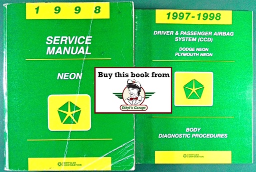 [MOP1998812708025A/2] 1998 Chrysler/Dodge/Plymouth Neon Service & Diagnostic Shop Manuals 2 Vol. Set