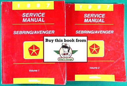 [MOP1997812707117A/2] 1997 Chrysler/Dodge Sebring/Avenger Shop Maintenance Repair Service & Electrical Manual 2 Vol. Set