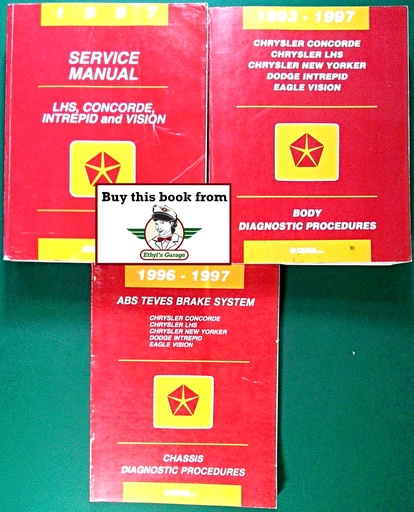 [MOP1997812707140A/3] 1997 Chrysler/Dodge/Eagle LHS Concorde Intrepid Vision Shop Repair Maintenance Service Diagnostic Manuals Complete 3 Vol. Set
