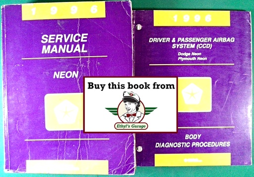 [MOP1996812706025A/2] 1996 Chrysler/Dodge/Plymouth Neon Service & Diagnostic Shop Manuals 2 Vol. Set