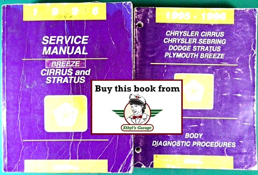 [MOP1996812706121A/2] 1996 Chrysler/Dodge/Plymouth Cirrus/Stratus/Breeze Shop Repair Maintenance Service Diagnostic Manuals 2 Vol. Set