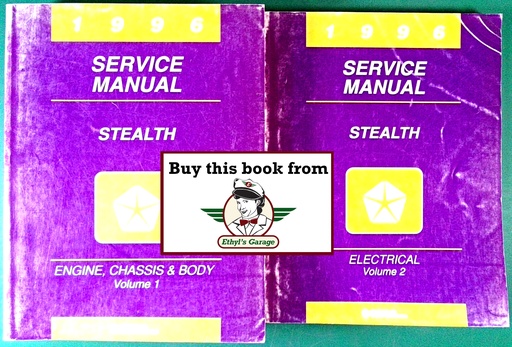 [DOD1996812706115A/2] 1996 Dodge Stealth Factory Shop Repair Service & Electrical Manuals Set